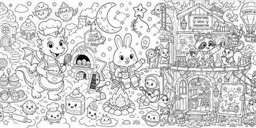 Whimsical Storybook Coloring Worlds generated by chatgpt-image