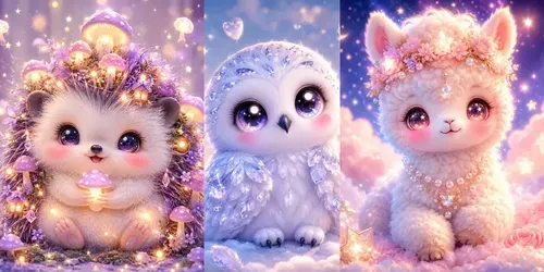 Dreamy Kawaii Fantasy Pet Collection Art generated by chatgpt-image