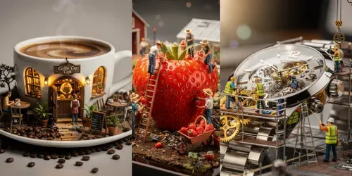 3D Miniature Worlds generated by flux