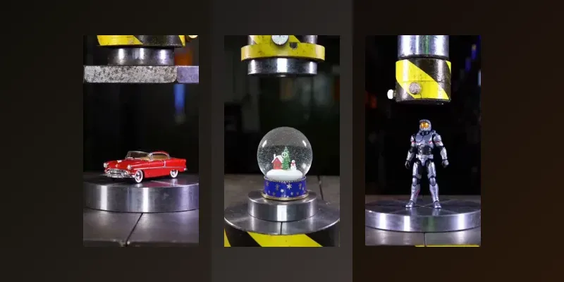 Cinematic Hydraulic Press Crushes Videos generated by undefined