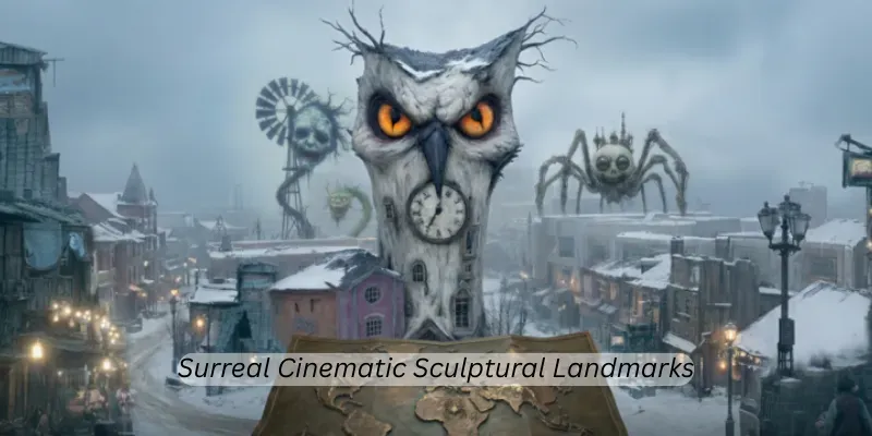 Surreal Cinematic Sculptural Landmarks generated by undefined