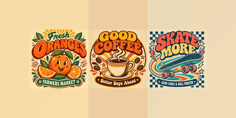 Retro Pop Art Logo Designs