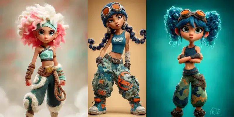 Bold Youthful Heroes In Stylized Worlds generated by undefined