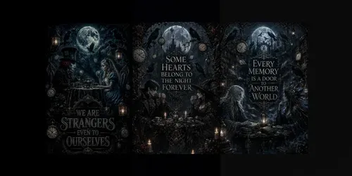 Dark Gothic Wonderland Quote Posters generated by chatgpt-image