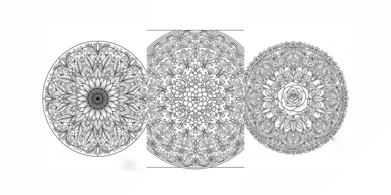Botanical Mandala Coloring Page Gens generated by undefined