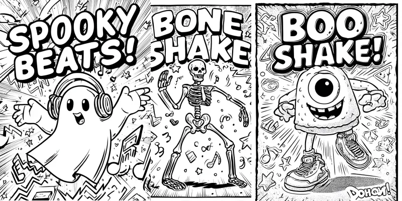Halloween Monster Coloring Pages generated by undefined