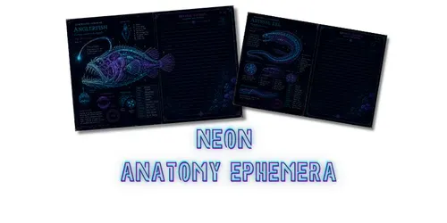 Vintage Neon Abyssal Anatomy Ephemera generated by chatgpt-image