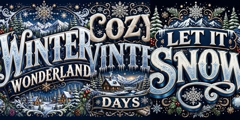 Winter Typography Design Generator generated by undefined