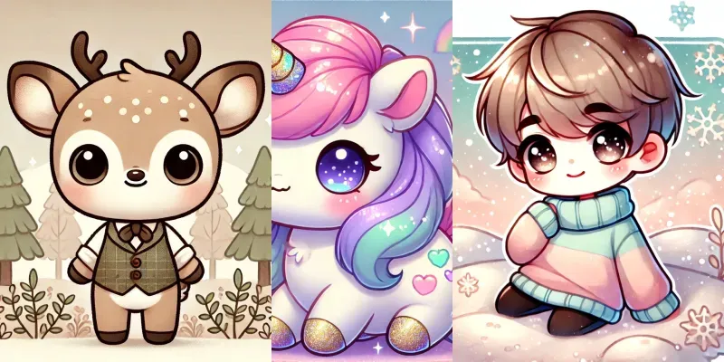 Kawaii Cartoon Illustrations generated by undefined