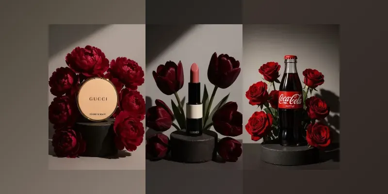 Luxury Objects With Floral Backdrop Stu generated by undefined