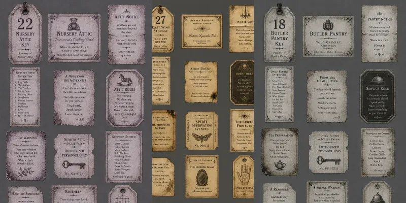 Haunted Manor Vintage Ephemera generated by undefined