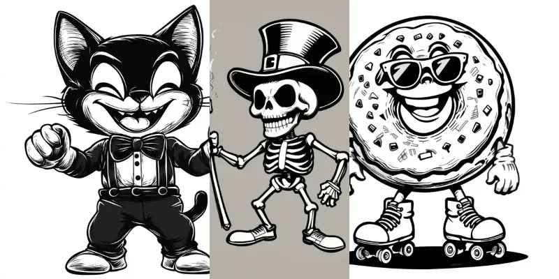 90s Retro Mascot Cartoon Logo Art generated by undefined