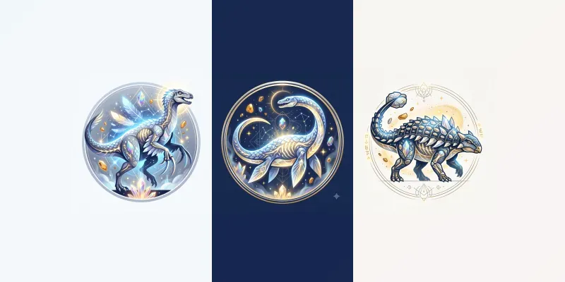 Glowing Dinosaur Emblems generated by undefined