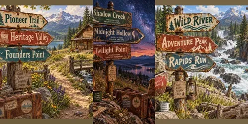 Vintage Rusted Directional Sign Illustrations generated by chatgpt-image