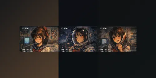90s Retro Vhs Anime Girl Portraits Gpt5 generated by chatgpt-image