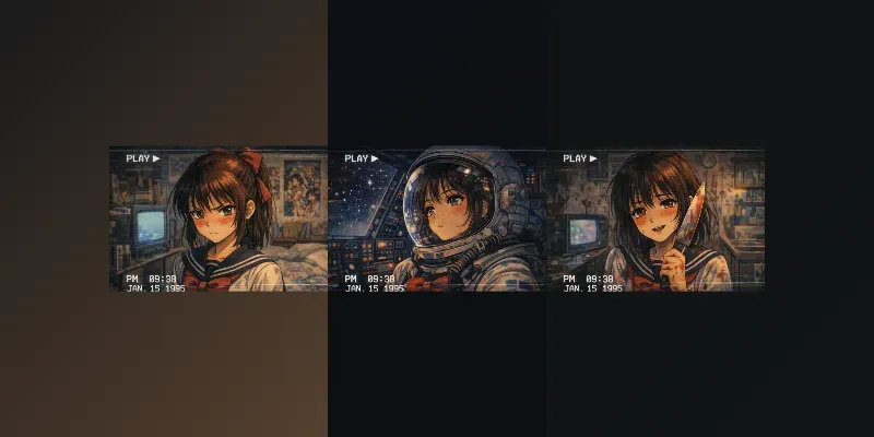 90s Retro Vhs Anime Girl Portraits Gpt5 generated by undefined