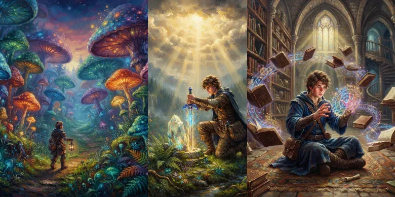 Magical Fantasy Worlds In Oil Paintings generated by undefined