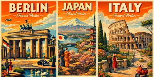 Vintage Travel Poster Generator generated by chatgpt-image