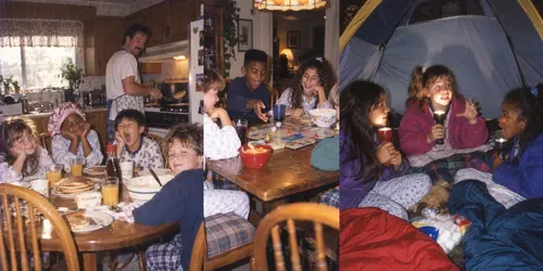 90s Sleepover Party Photos generated by chatgpt-image