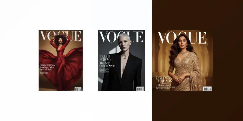Vogue Magazine Covers generated by undefined