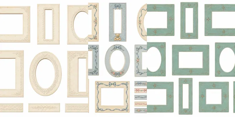 Photo Booth Frame Mat Cutout Sheets generated by undefined
