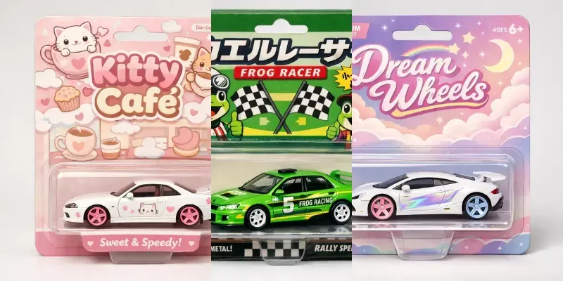 Cute Collectible Toy Car Packaging generated by undefined