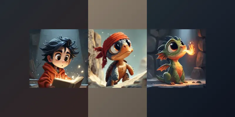 Filmstyle Storybook Illustrations generated by undefined