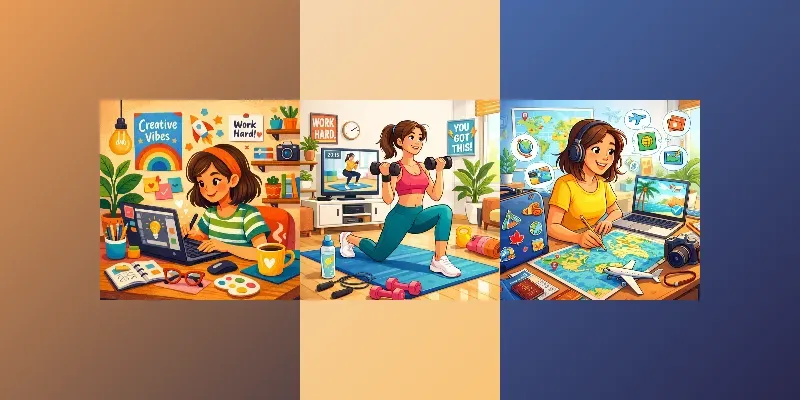 Creative Flat Lifestyle Scenes Packs generated by undefined