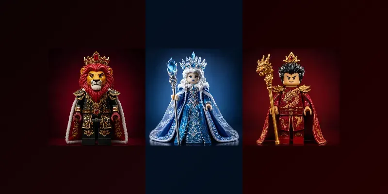 Royal Brick Monarch Portrait Studio Art generated by undefined