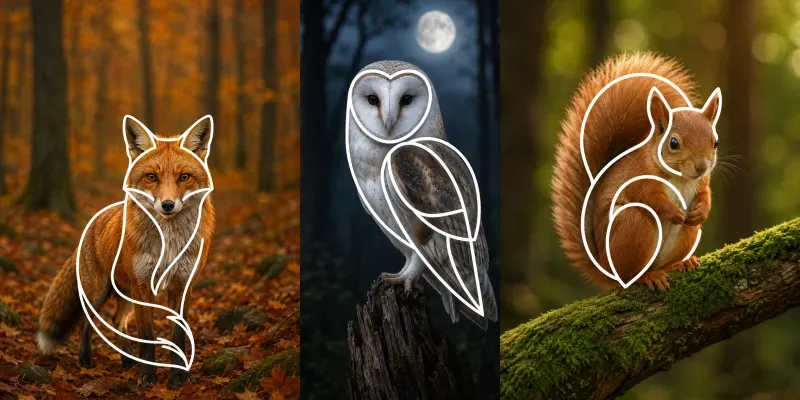 Wildlife Monoline Logo Photos generated by undefined