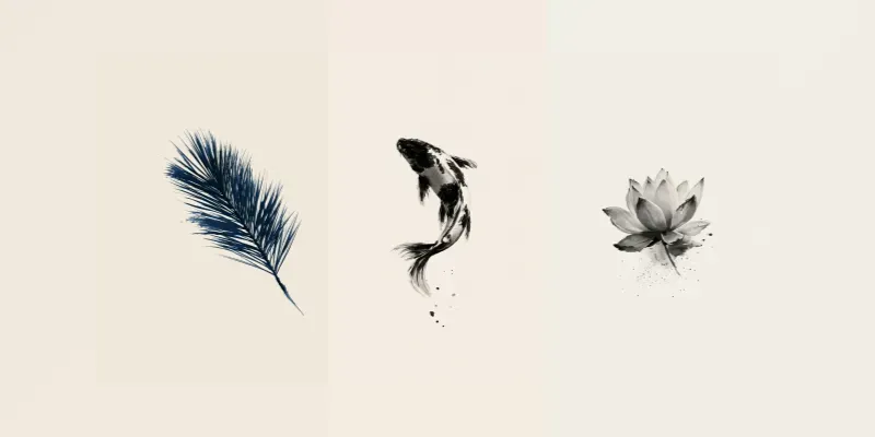 Minimalist Ink Wash Zen Wall Art Prints generated by undefined
