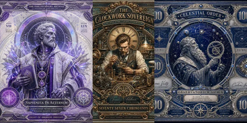 Luxury Fantasy Banknote Art generated by undefined
