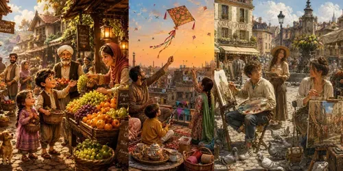 Nostalgic Storybook Scenes generated by chatgpt-image