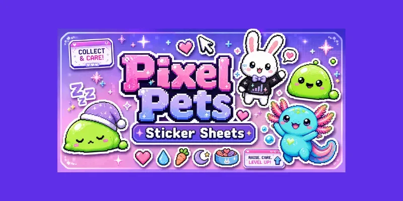 Pixel Pet Sticker Sheets generated by undefined