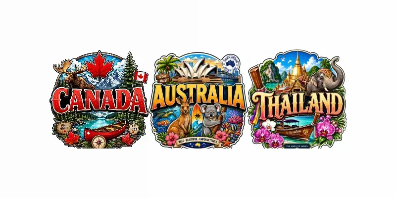 Travel Icons World Badges generated by undefined