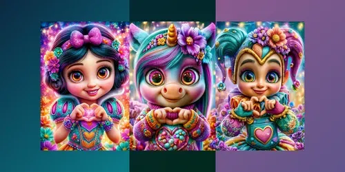 Cute Fairytale Character Poses generated by midjourney
