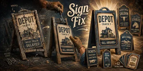 Themed Sidewalk Sign Clipart generated by chatgpt-image