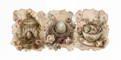 Vintage Dragons Nest Junk Journal Pages generated by chatgpt-image