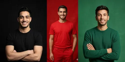 Monochromatic Studio Portrait Photography generated by gemini-image