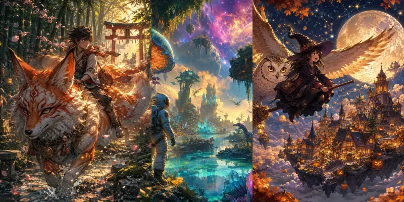 Dreamlike Anime Illustrations generated by undefined