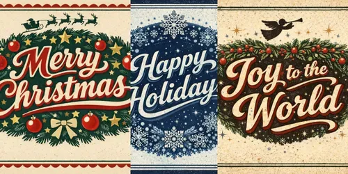 Vintage Christmas Postcards generated by chatgpt-image
