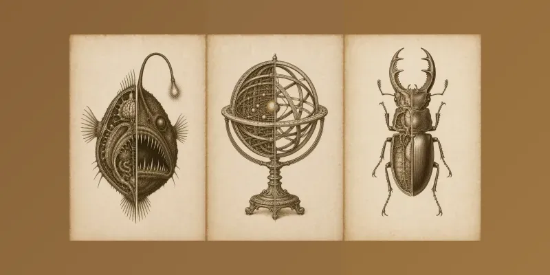 Vintage Splitanatomy Engraving Pods