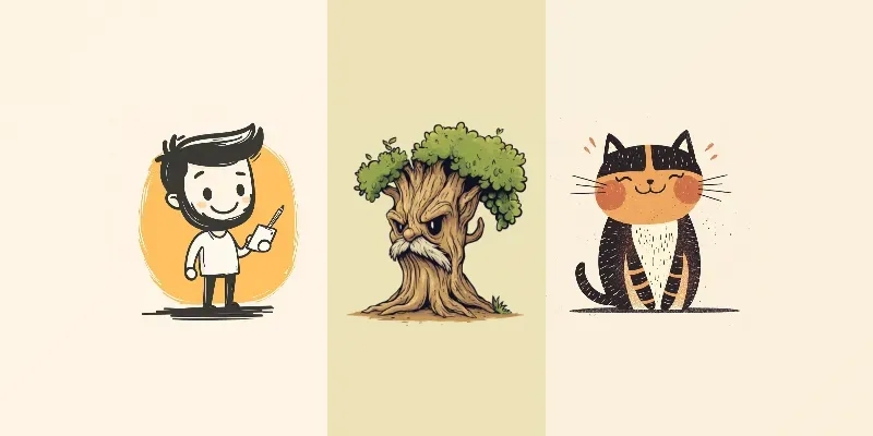 Handdrawn Flat Vector Mascots generated by undefined