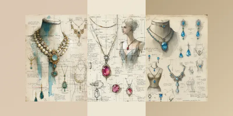Vintage Luxe Jewelry Concept Art generated by undefined