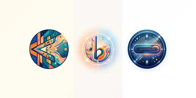 Radiant Music Symbol Emblems generated by undefined