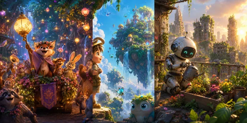 Colorful Animation Worlds generated by undefined