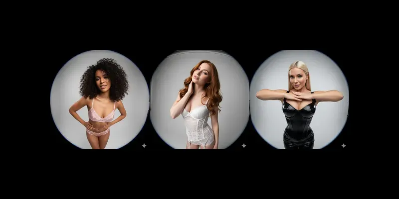 Girls Photoshoots With Fisheye Lenses generated by undefined