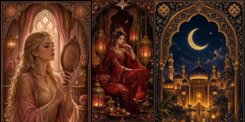 Oriental Luxury Tarot Cards generated by undefined