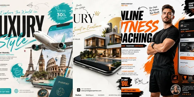 Bold Editorial Social Media Marketing generated by undefined