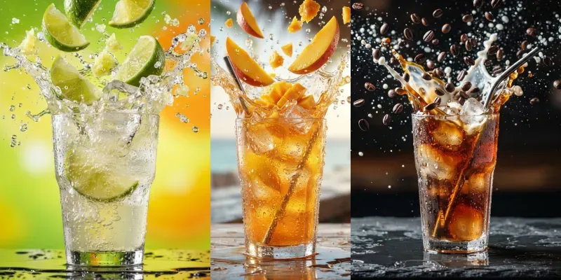 Commercial Beverage Splash Photography generated by undefined